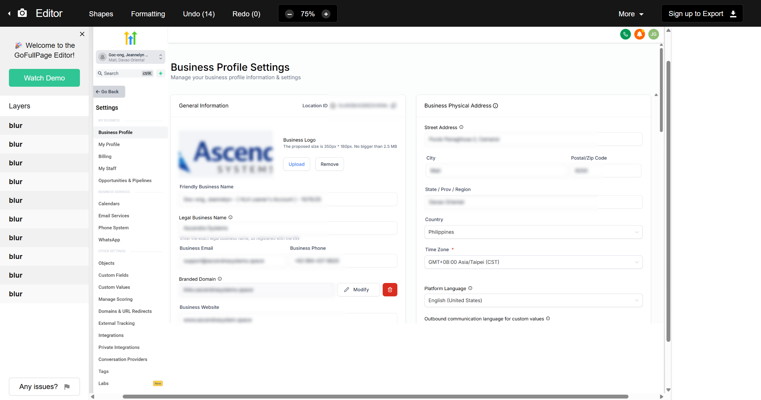 Business Profile